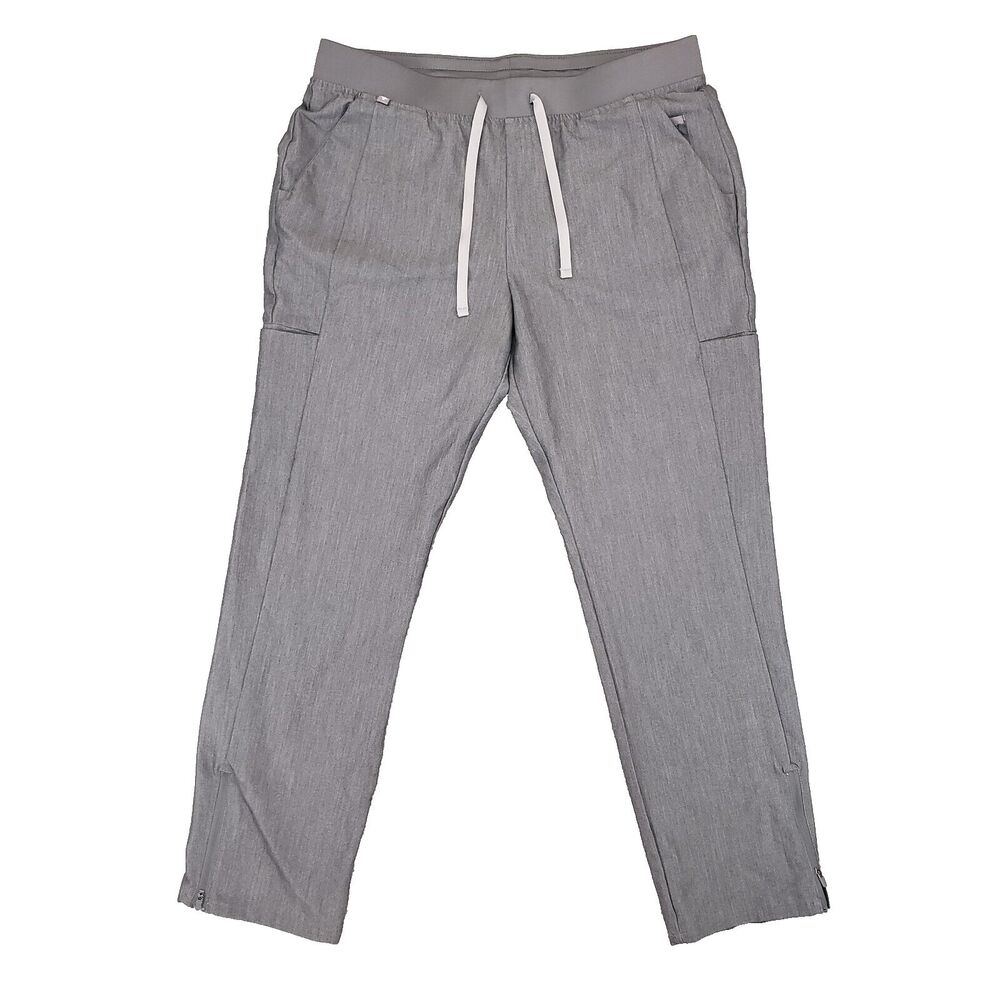 Figs Technical Collection‎ Scrub Pants Size Large Gray Medical Uniform Nurse
